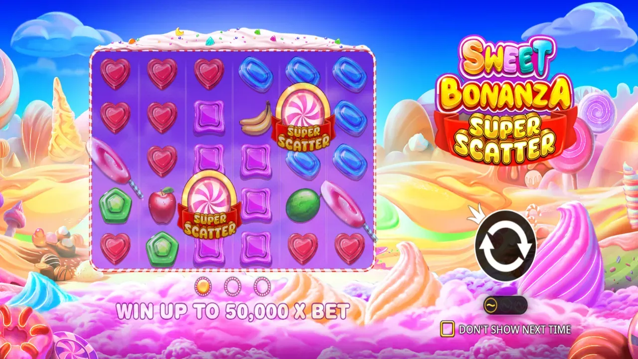Sweet Bonanza Super Scatter demo loading screen